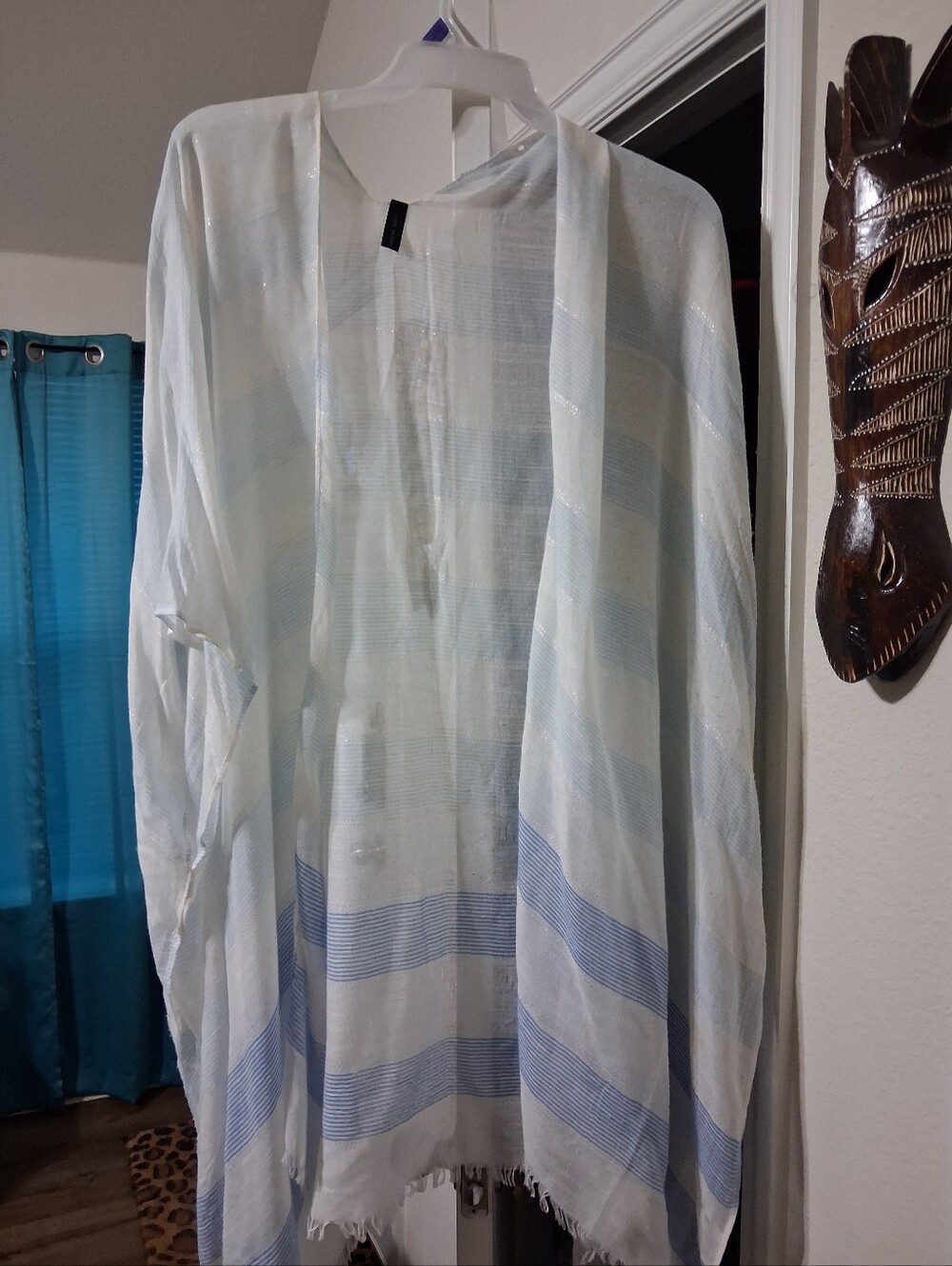 Blue And White Cardigan